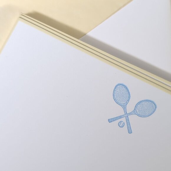 NEW The Printery Tennis Racquets Note Cards - Picture 3 of 6